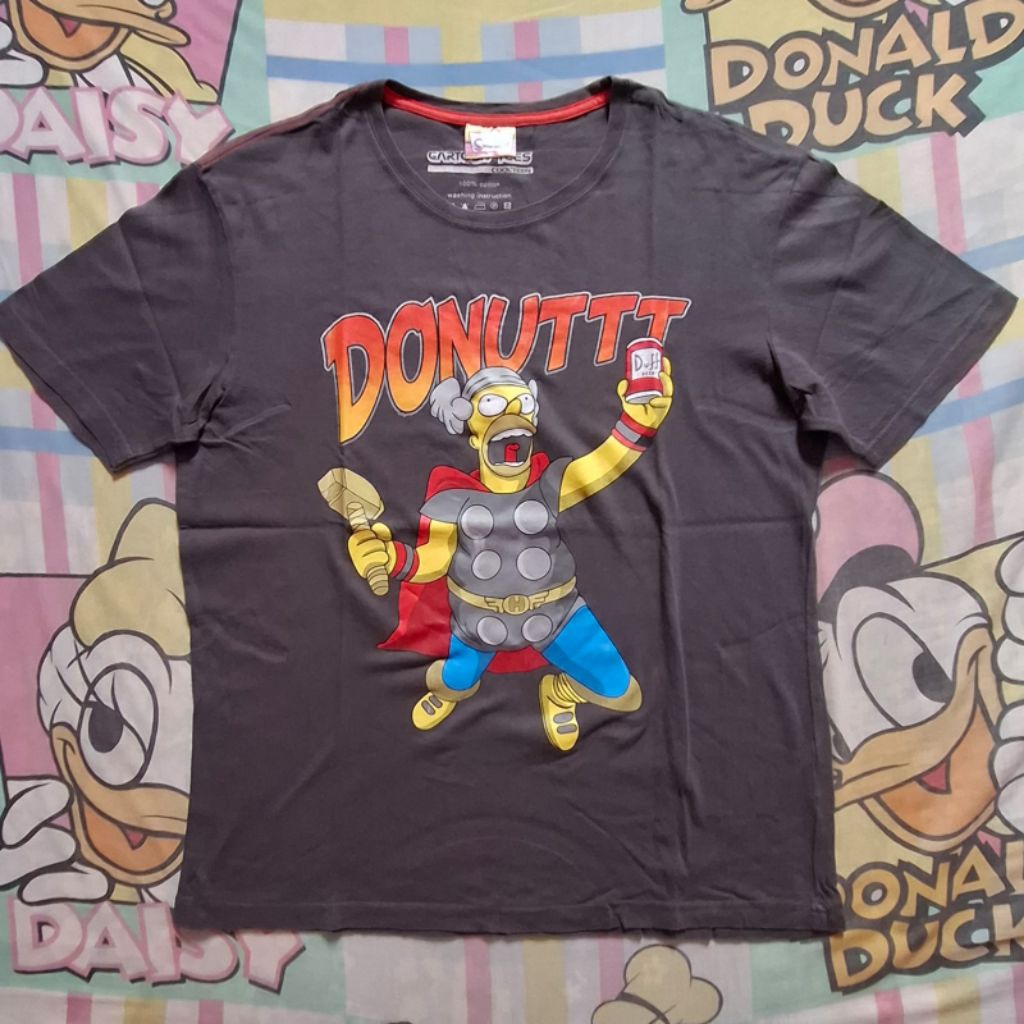 Kaos The Simpsons Thor Grey Cool Teen Preloved