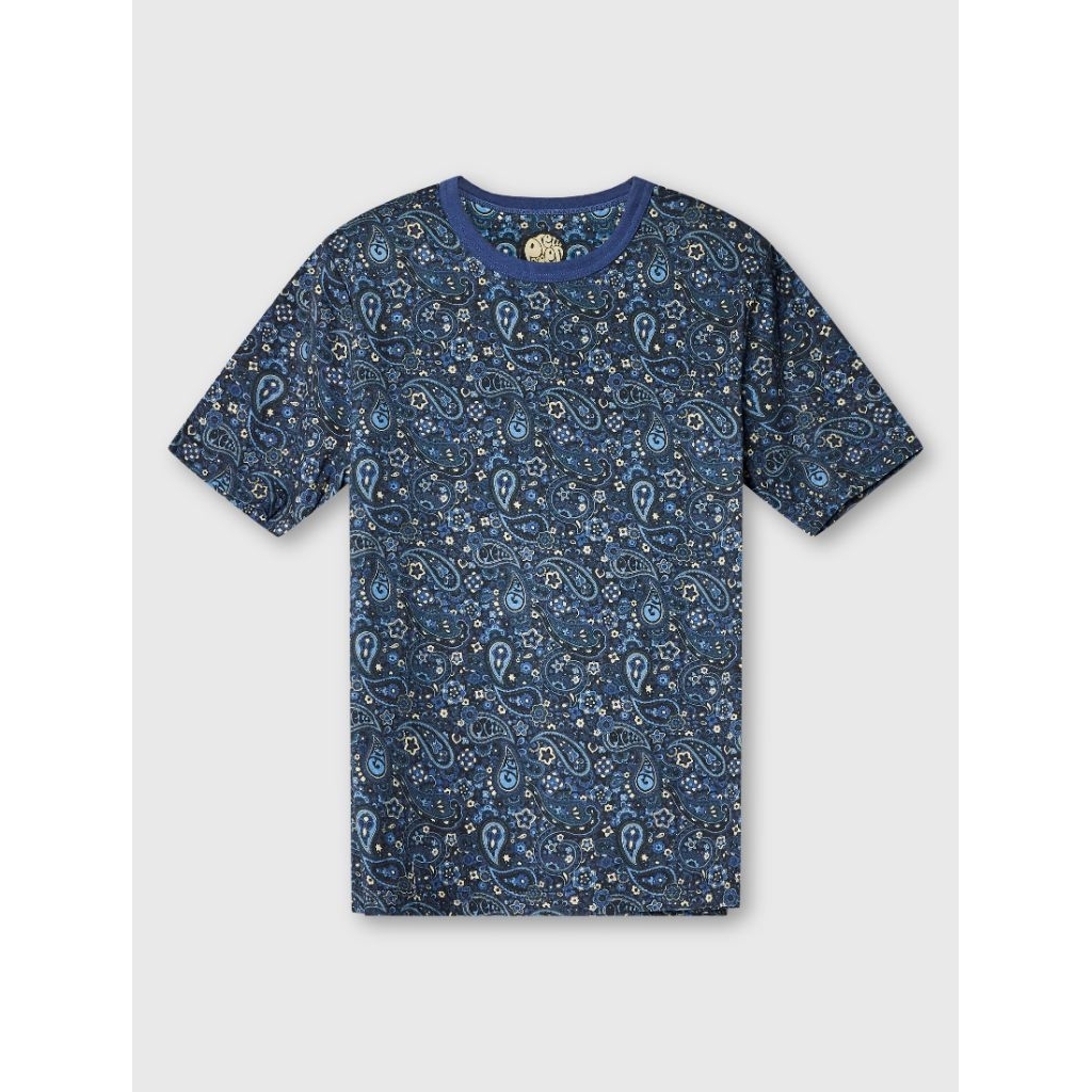 Pretty Green Paisley Lounge T-Shirt Navy Original