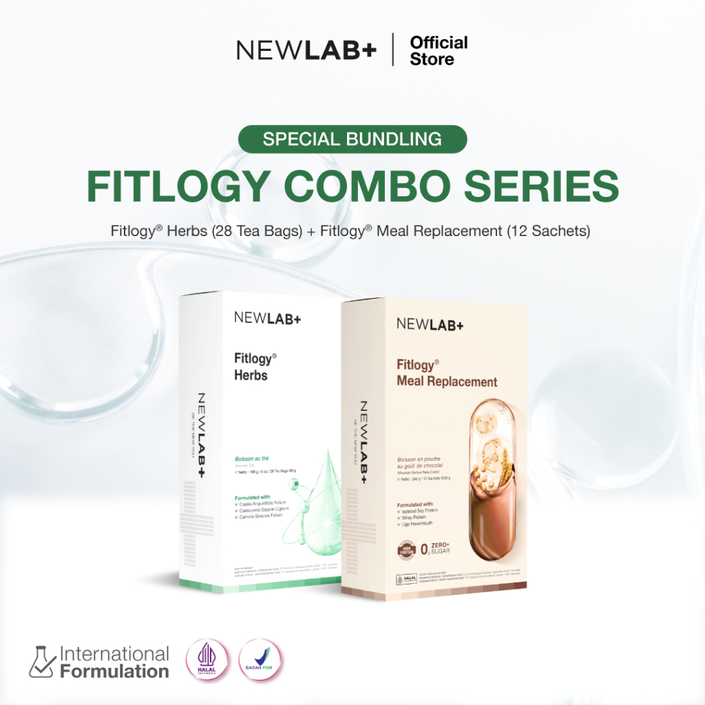 Bundling Fitlogy - Program Diet [1 Box Meal Replacement + 1 Box  Tea Drink] - Minuman Diet Pengganti