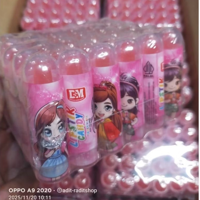 Permen Lipstik Candy Merah Isi 30 Pcs