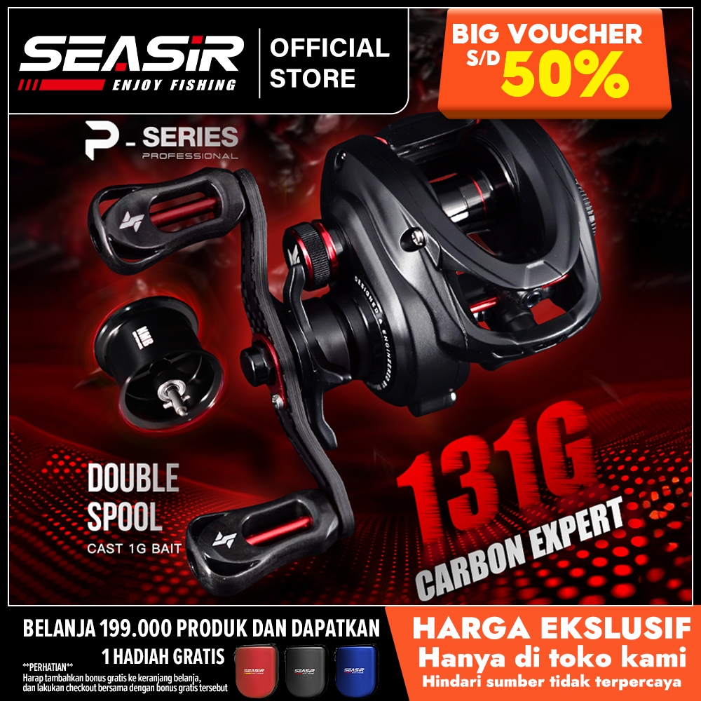 [OFFICIAL] SEASIR MANSORY PRO Reel BC Baitcasting Reel Pancing, 2 Kumparan+Saltwater 131G Ultra Ligh