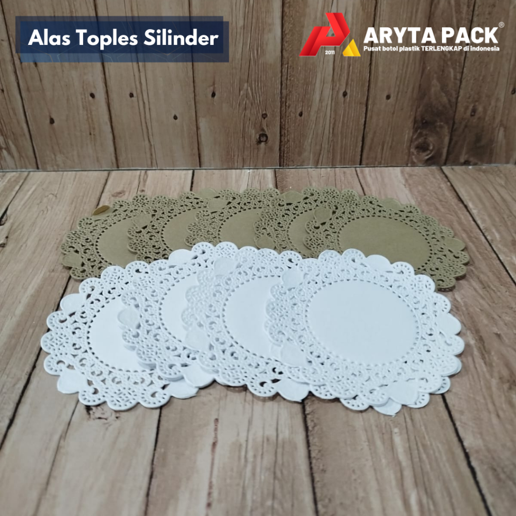 Paper Doilies Coklat Dan Putih 100 Pcs Alas Toples Parcel