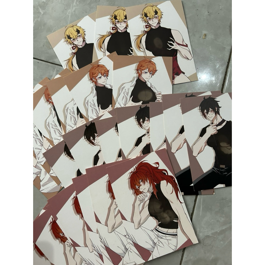 GENSHIN HEAT SENSITIVE ARTPRINT FANMERCH THOMA CHILDE ZHONGLI DILUC