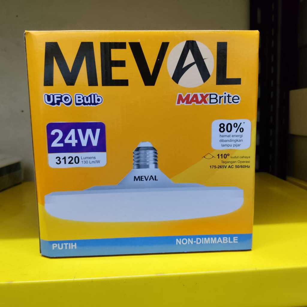 Meval Lampu Led Bulb Ufo E27 220V 16 watt & 24 watt Cahaya Putih Terang