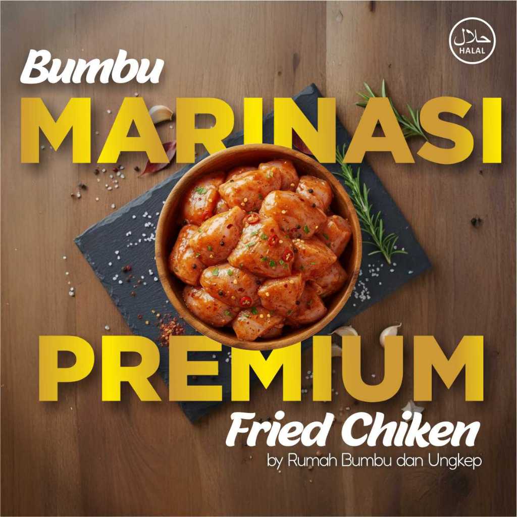 Bumbu Marinasi Fried Chicken Premium, Ayam Crispy Katsu, Bumbu Marinasi Praktis KFC, 100% Halal