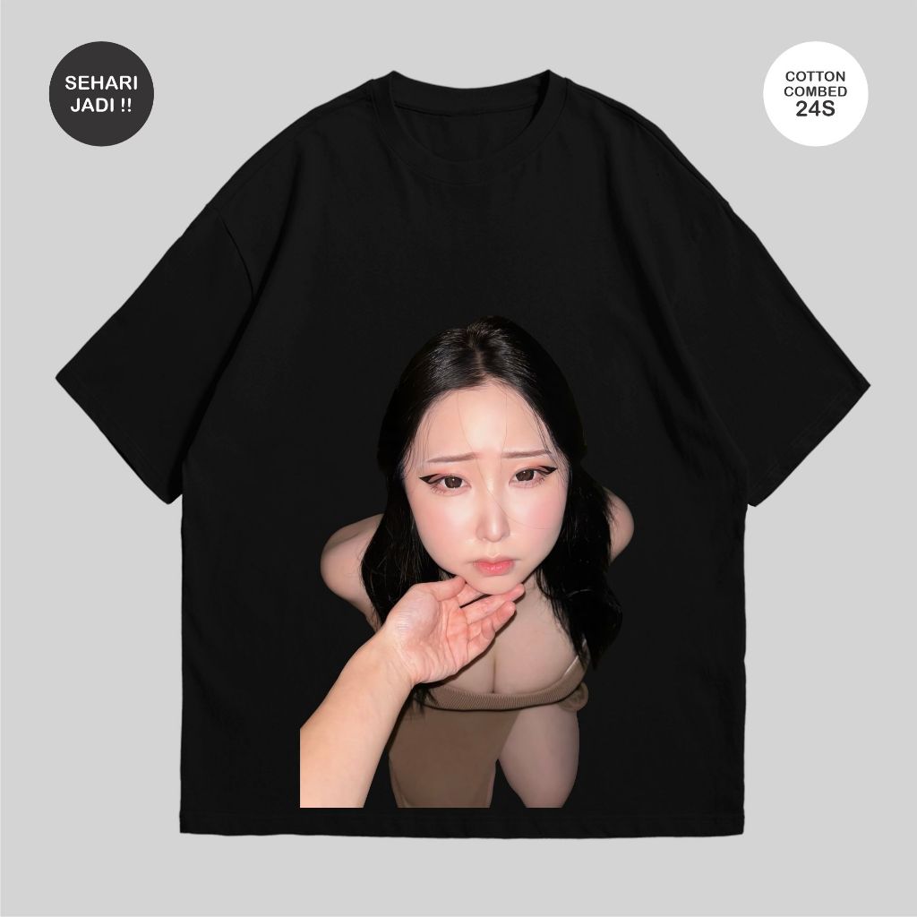 [BISA REQUEST FOTO] Baju Kaos Custom Foto & Nama Pacar Aesthetic Cotton Combed 24s T-Shirt Distro At