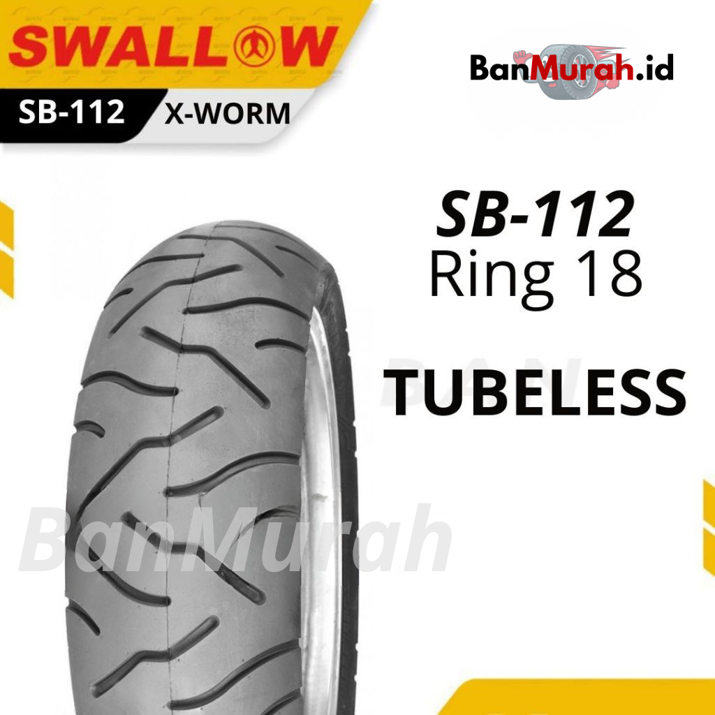 Ban Motor Swallow SB 112 XWORM Deli Tire Ukuran 100/80 110/80 120/80 Ring 18 TUBELESS