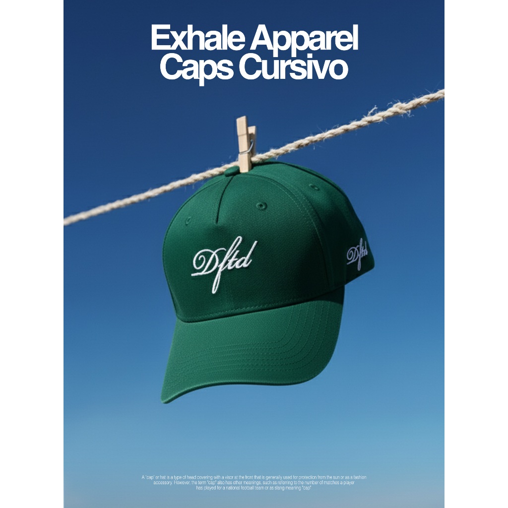 Exhale Apparel Caps Topi Cursivo
