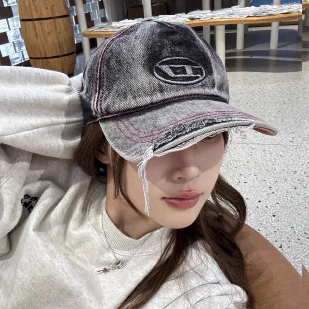 Topi Baseball D Ripped Jeans Denim Sobek Fashion Import Pria Wanita