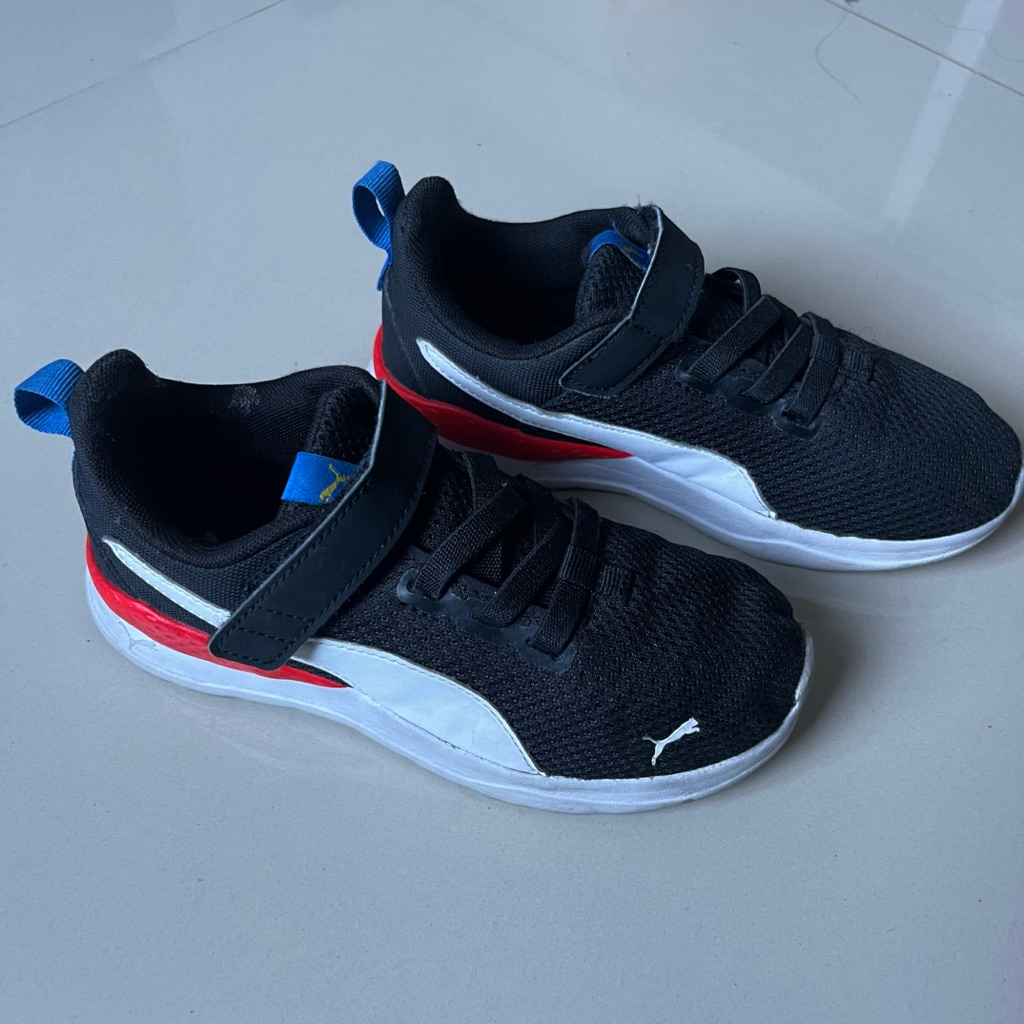 (19cm) Puma Foam Anzarun Lite Black Sepatu Sneakers Anak Laki Laki Shoes Sekolah Second Preloved