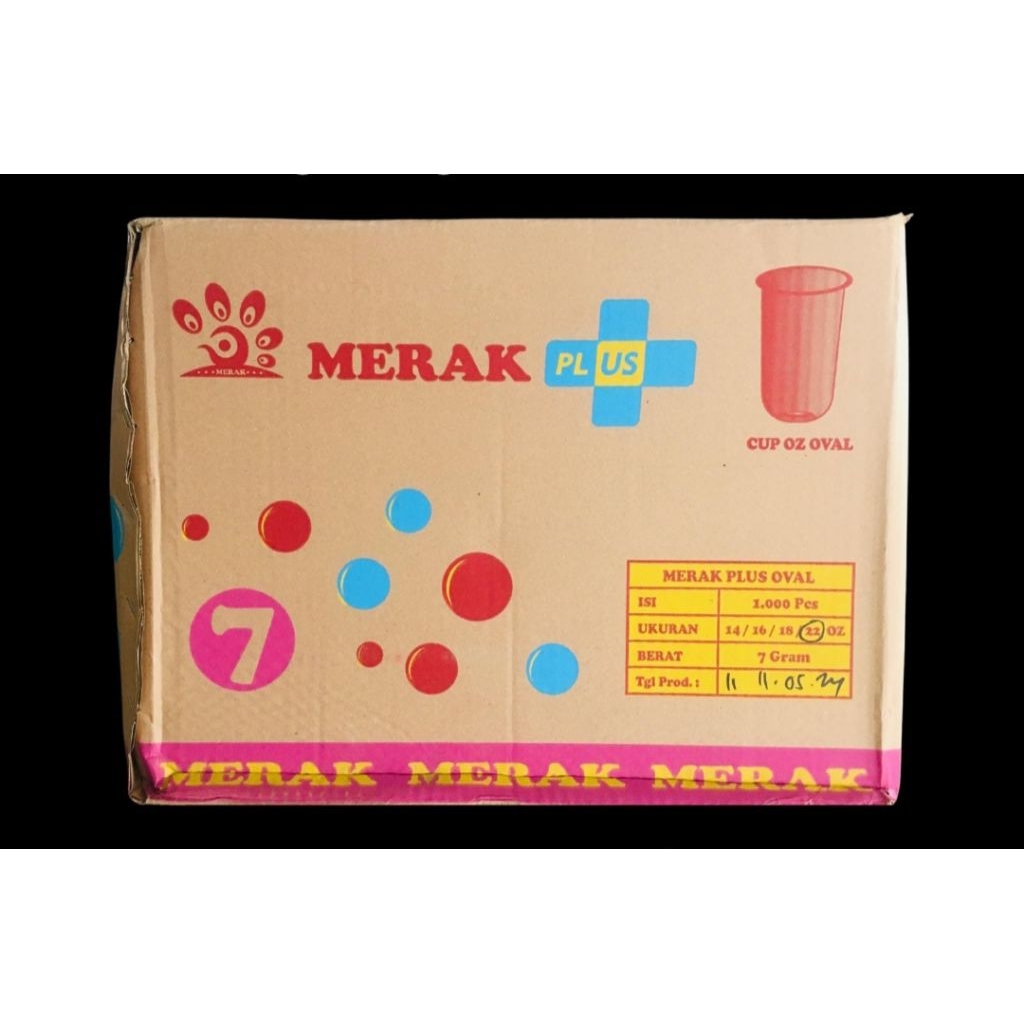 GELAS PLASTIK CUP MERAK OVAL 14 OZ & 16 OZ & 18 OZ & 22 OZ HARGA 1DUS