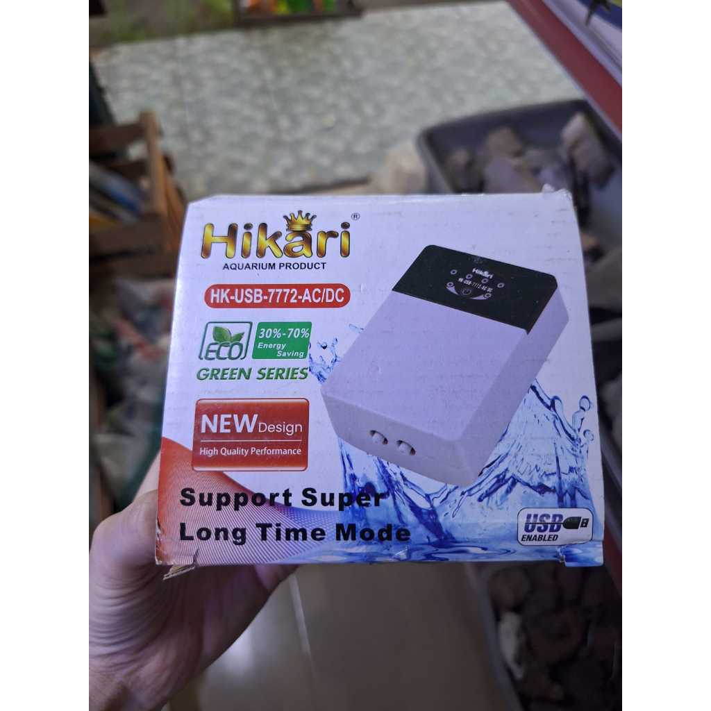 Mesin Gelembung Oksigen Aerator Aquarium USB Power Bank 2 lubang