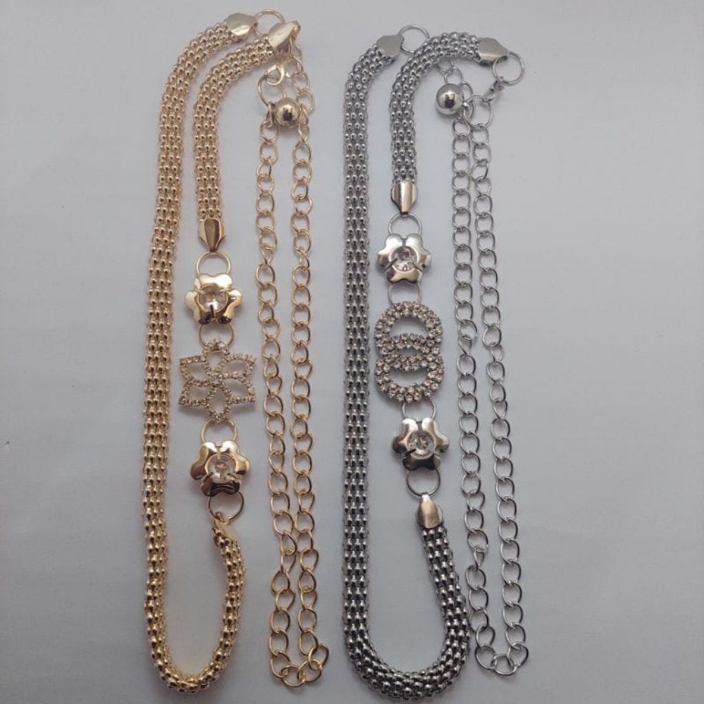 ikat pinggang rantai wanita /ikat pinggang model mata wanita premium