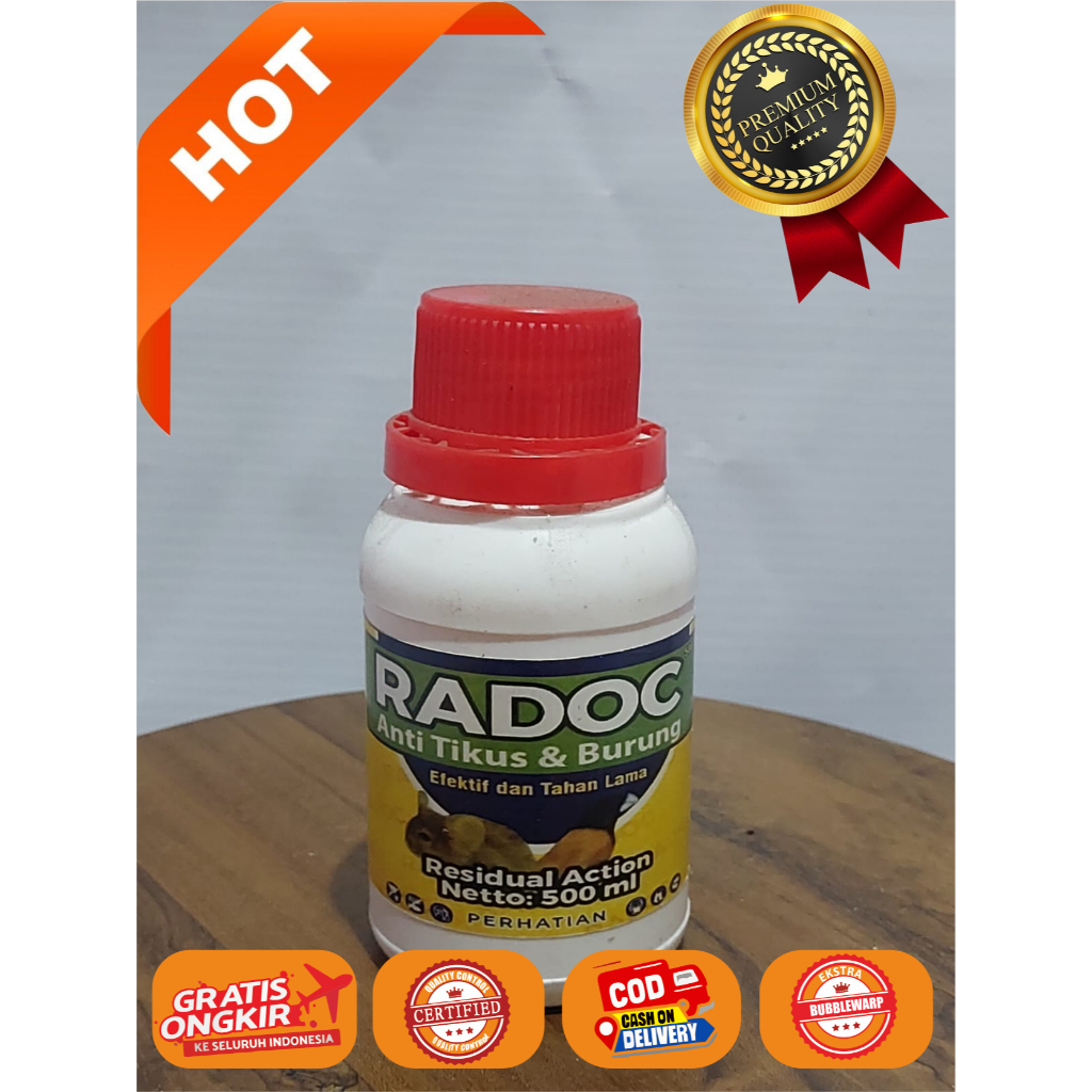 RADOC 100 ML RACUN TIKUS CAIR INSEKTISIDA PENGUSIR TIKUS DAN BURUNG PIPIT PENGGANGGU HAMA PADI