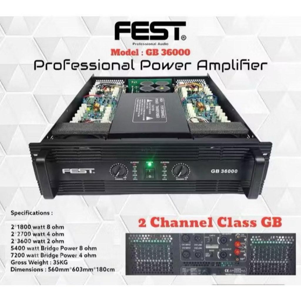 FEST original GB36000 Power Amplifier GB 36000 GB-36000
