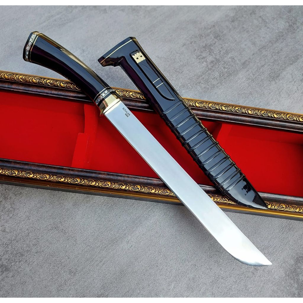 golok sembelih sultan original BOHLER n695 premium hitam pekat