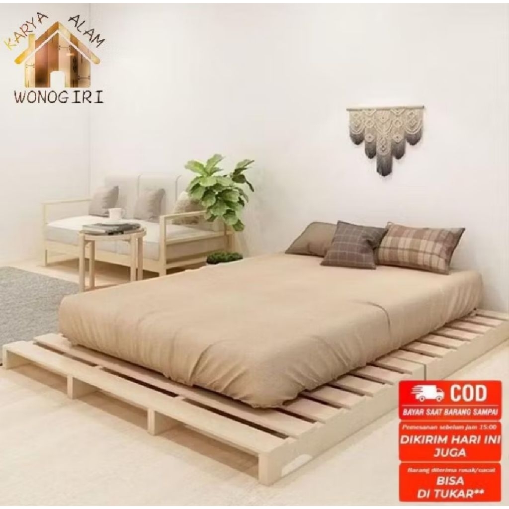 Dipan Kasur kayu / Alas Tempat Tidur / Tatakan Kasur / Dipan Tempat Tidur Minimalis