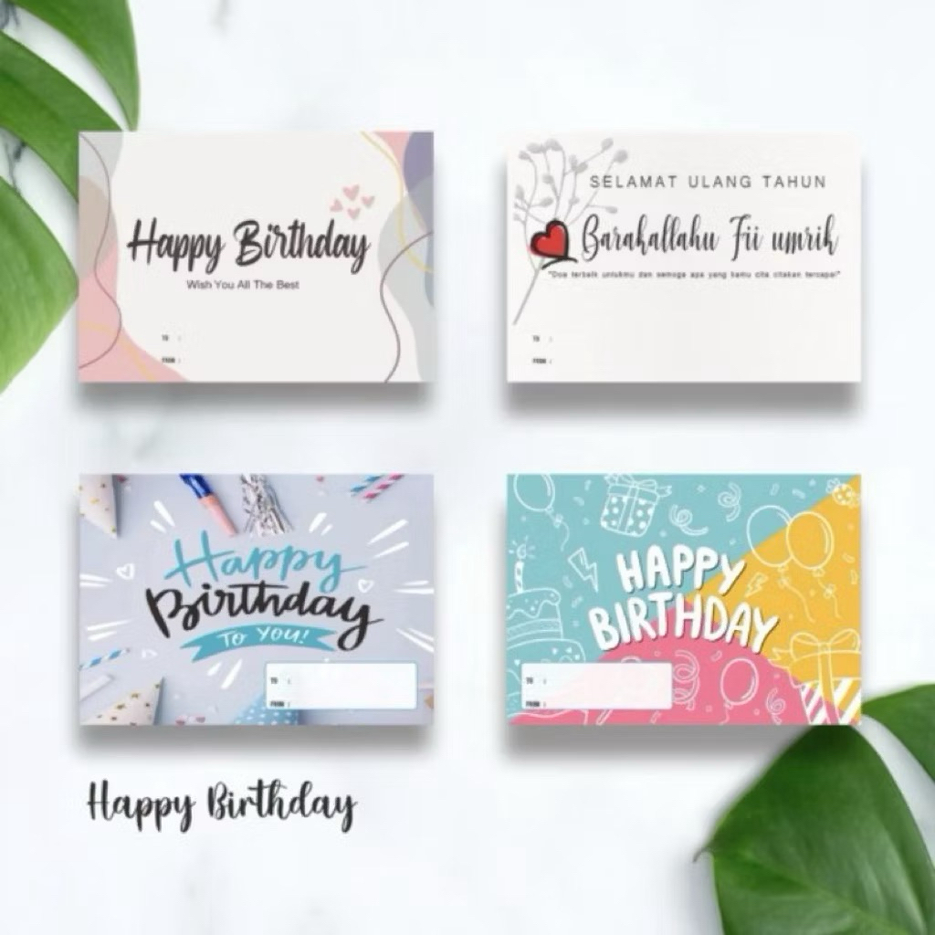KARTU UCAPAN & KERTAS KADO HAPPY BIRTHDAY/ GREETING CARD/ GIFT CARD/ KARTU UCAPAN WISUDA/ GRADUATION