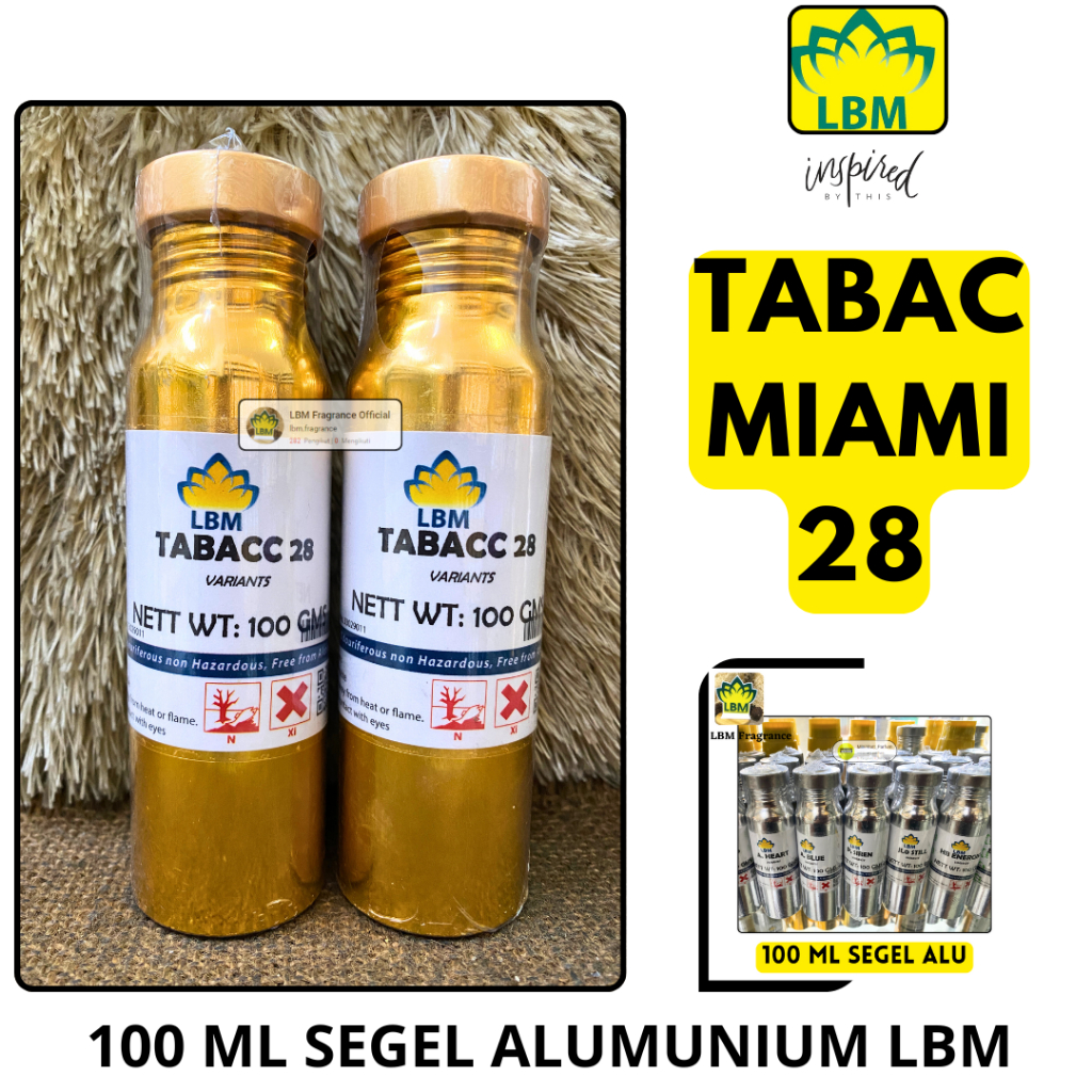 Bibit Parfum LBM - TABAC 28 Berkualitas 100 ML SEGEL Alumunium LBM Fragrance