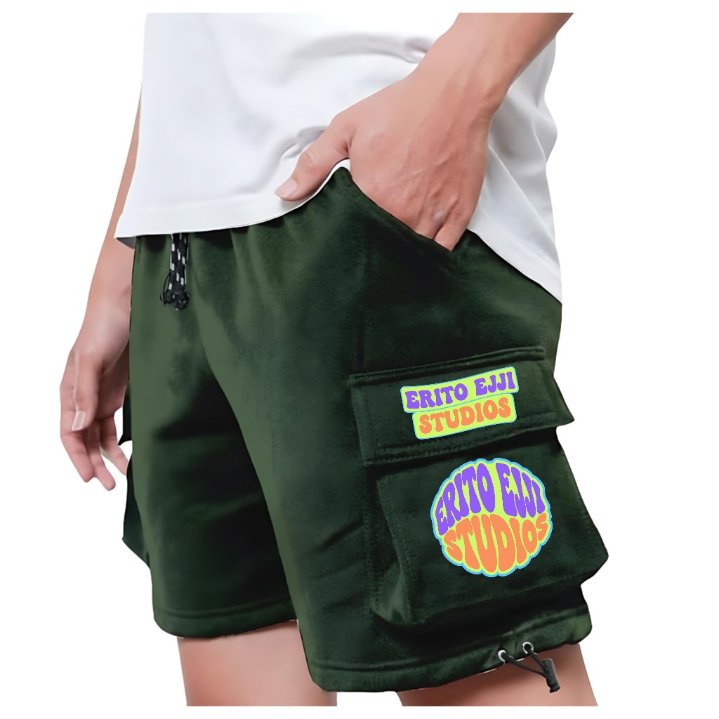 Celana Cargo Pendek Erito ejji -  Groovy Shorpant Fleece