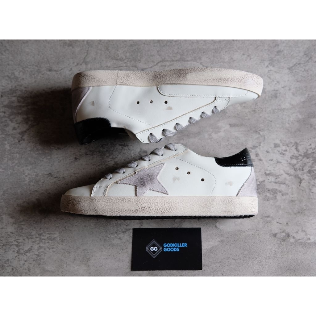Golden Goose GGDB Superstar White Black Patent Leather Low Top Authentic GK