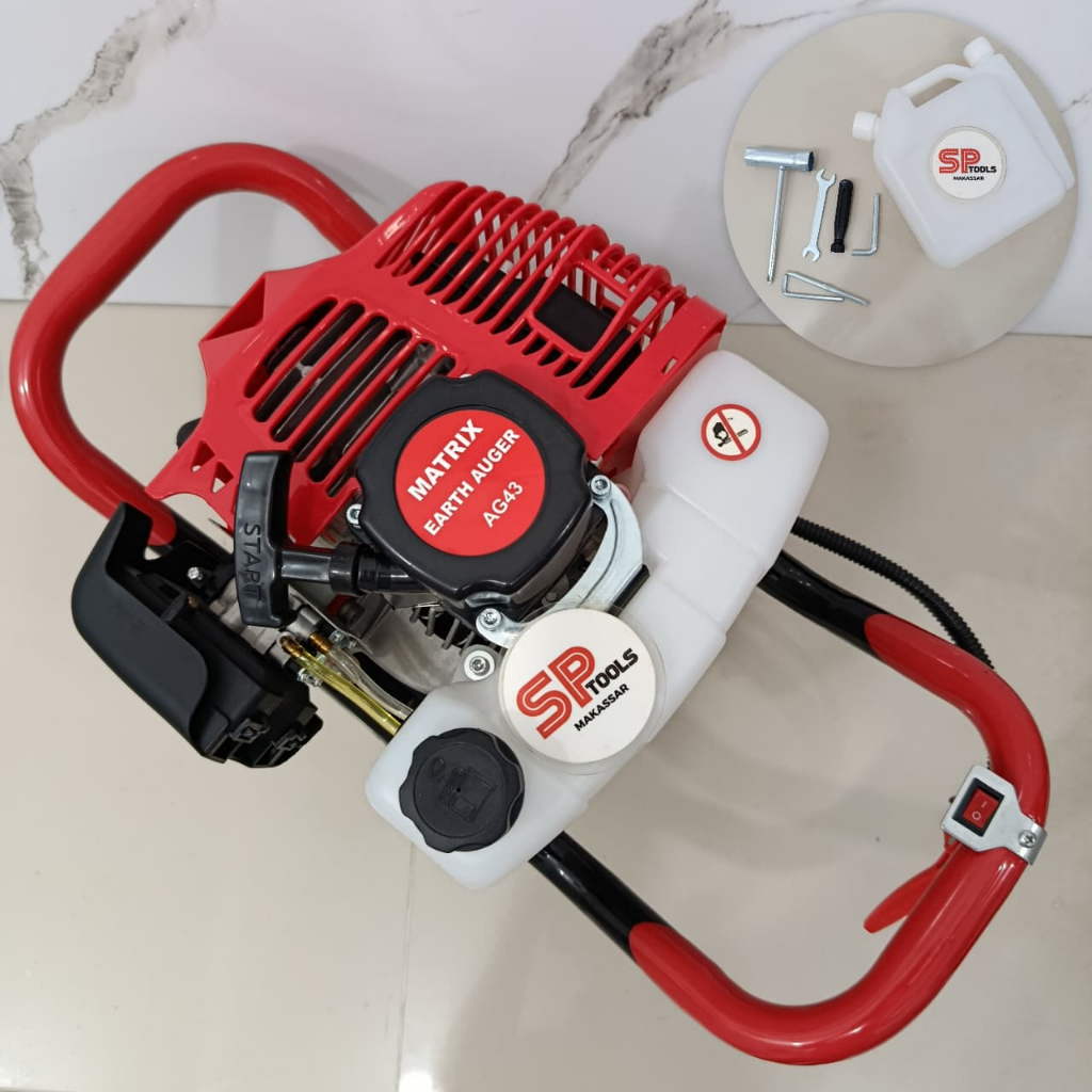 MESIN BOR GALI TANAH / EARTH AUGER / MESIN PENGGALI LUBANG TANAH BIOPORI 2 TAK MATRIX AG43