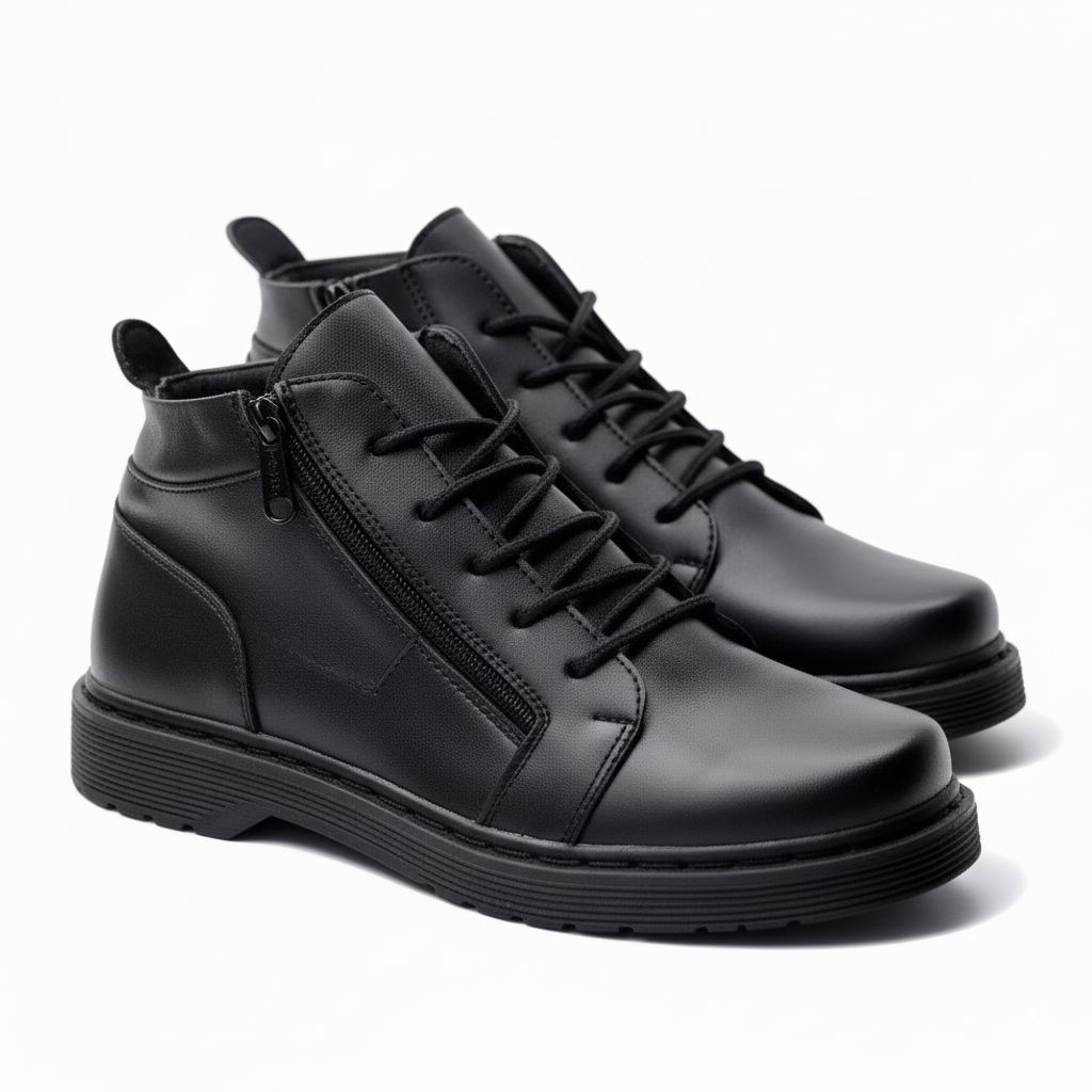 NYKRMN - Sepatu Formal Pantofel Boots Zipper Pdh Hitam Pria