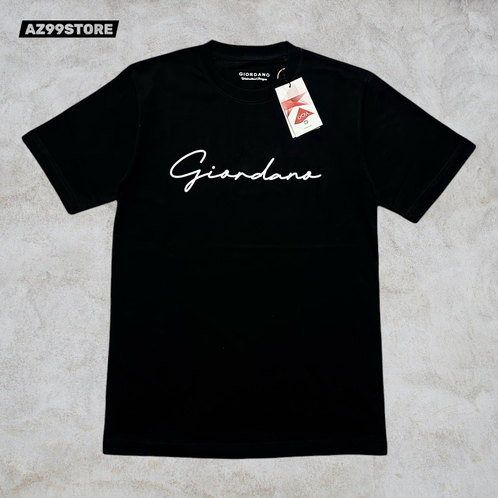 kaos pria giordano/Tshirt Giordano High Density Lengan Pendek Catton 24s Regular Fit M L XL 2XL 3XL 