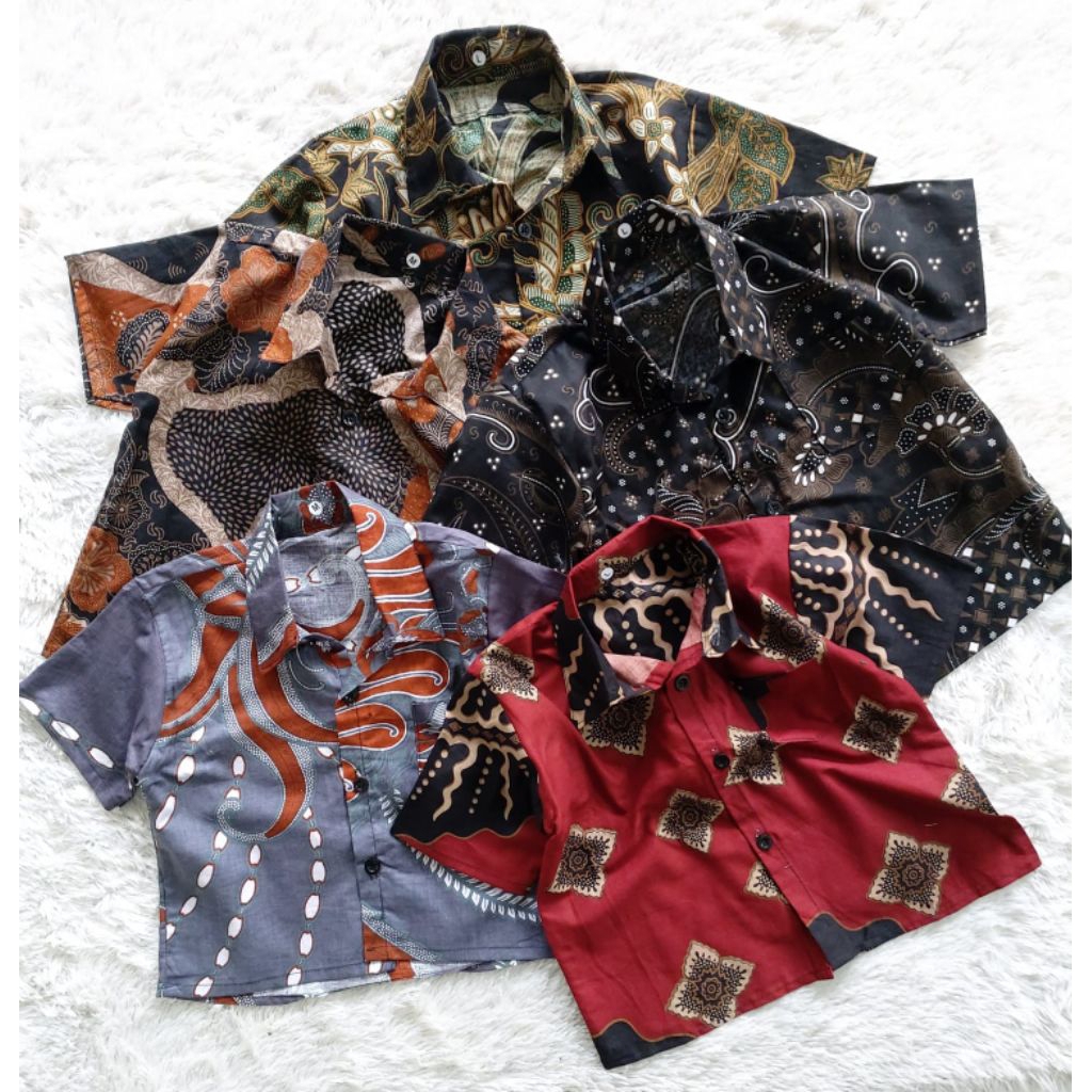 baju batik anak laki-laki 1-6 tahun