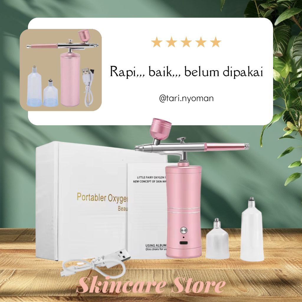 Portable Oxygen Nano Spray Ion Air Brush. Spray Pelembap Wajah Airbrush