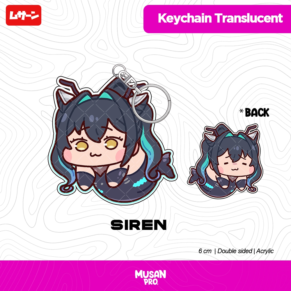 Keychain Translucent  NIKKE  - Siren- Musan - Fan Merch