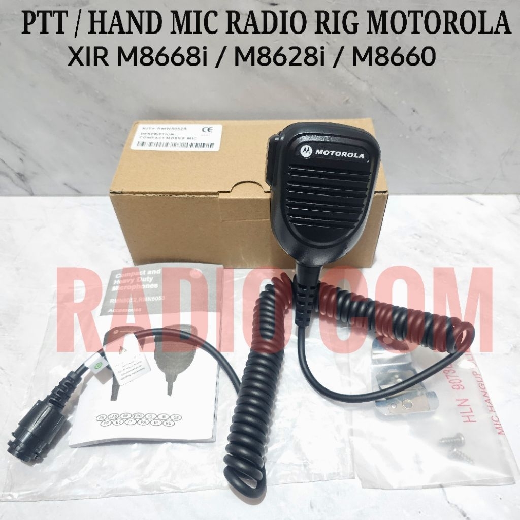 PTT RIG HAND MIC RADIO RIG MOTOROLA XIR M8668 XIR M8660 XIR M8628i RMN5052 / EXTRAMIC RIG MOTOROLA X
