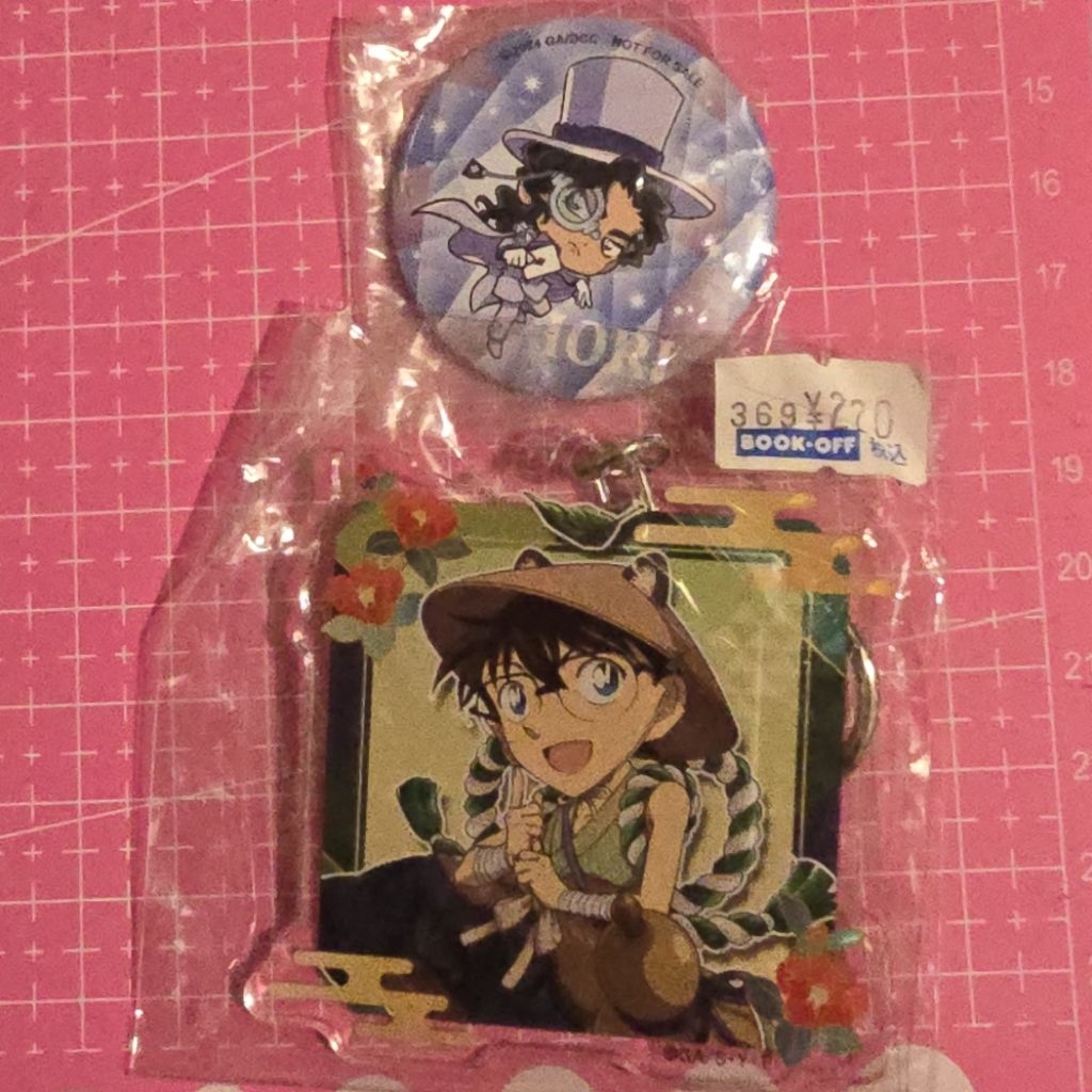 iori detective conan keychain gantungan kunci acrylic akrilik badge pin official merchandise