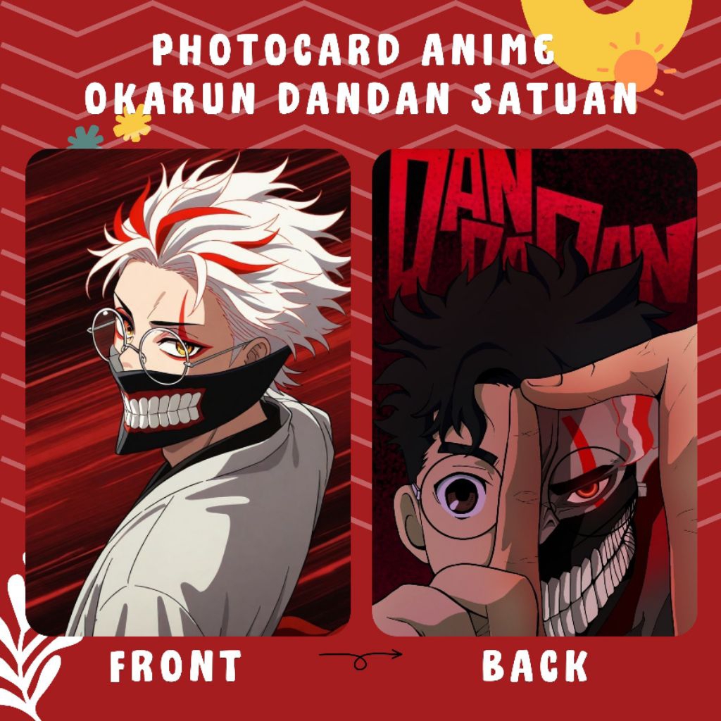 [Jasa Cetak] Photocard Anime Okarun Dandan Satuan Cetak 2 Sisi Termurah