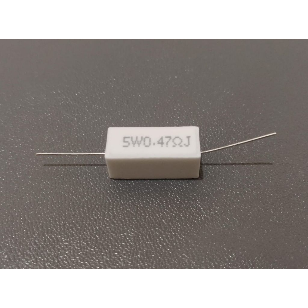 RESISTOR KAPUR 5 WATT R keramic 0,47 ohm 0.47 ohm 0R47 ohm
