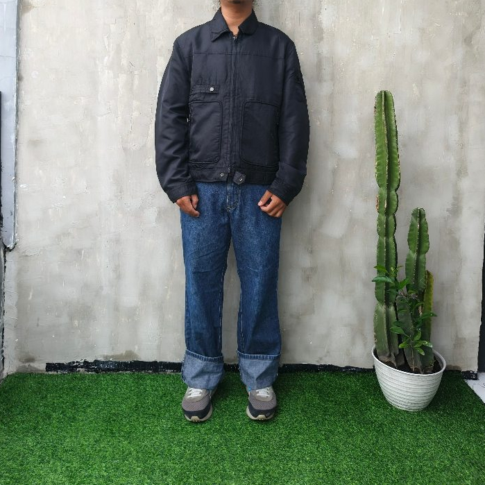 JACKET CASUAL BACK NUMBER BLCK