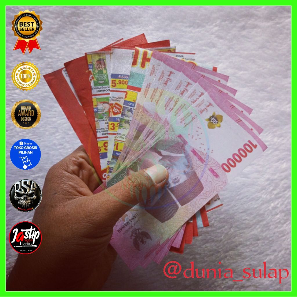 Mainan sulap kertas jadi uang mainan [ Free video tutorial ]