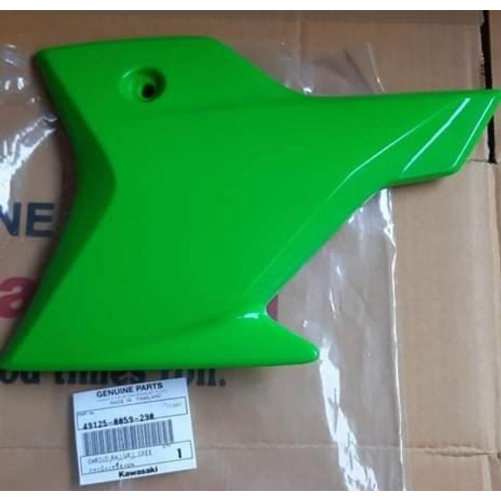 sayap shorud body bodi samping bagian bawah warna hijau ijo kawasaki ksr 110 pro original
