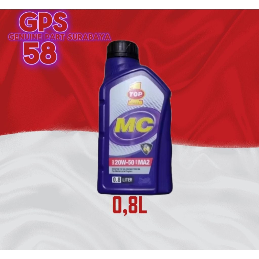 Oli Motor Bebek Top1 0,8L 20W-50 Original