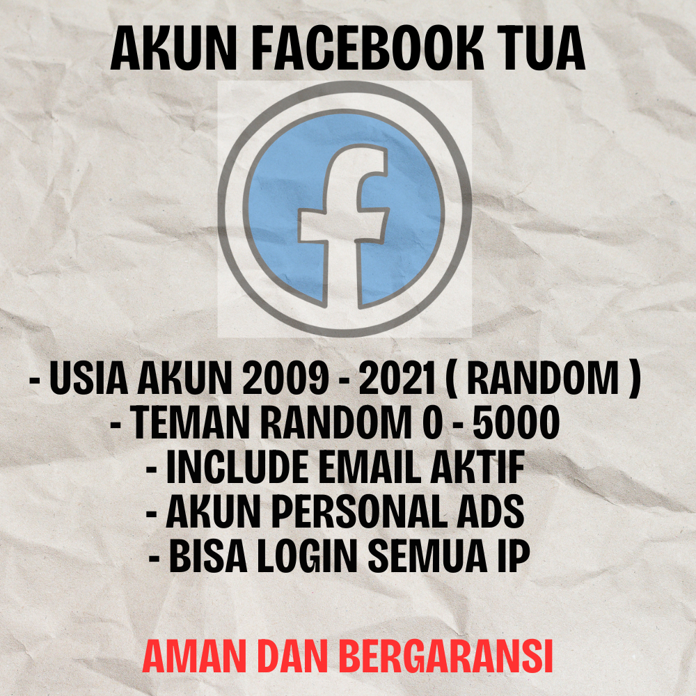 AKUN FACEBOOK TUA  -  BERGARANSI