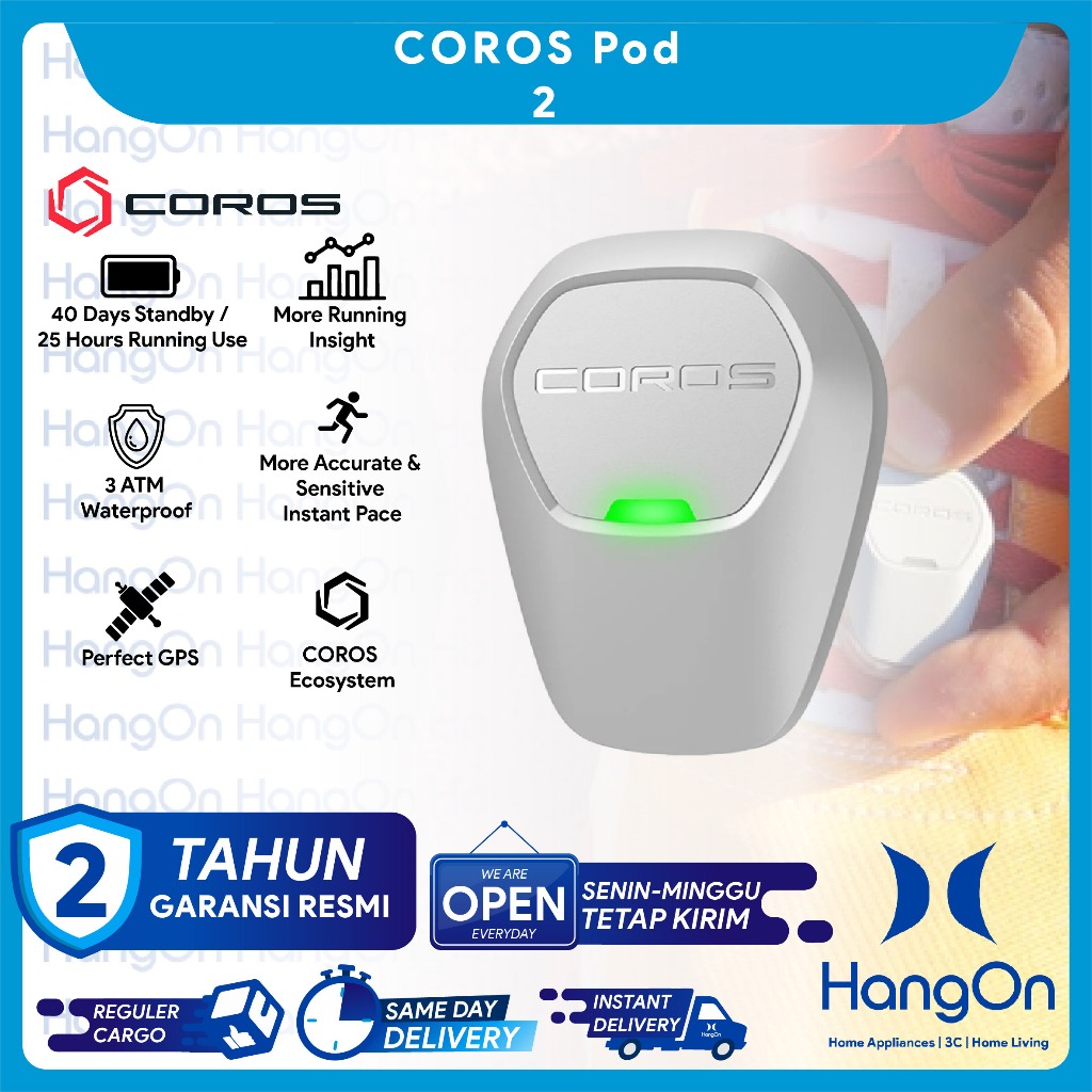 COROS Run Pod 2 GPS Perfomance Optimization Device Tracker 3 ATM Waterproof Watch Sensor Accessory R