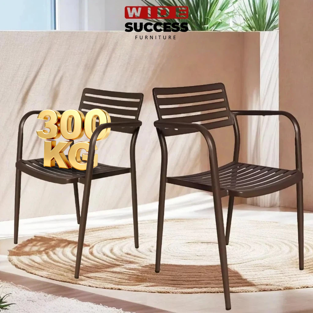 [ Set of 2 ] Kursi outdoor/ full besi /Kursi Kafe/Teras/Kedai/Anti karat/Rumah/Banyak Pilihan Warna