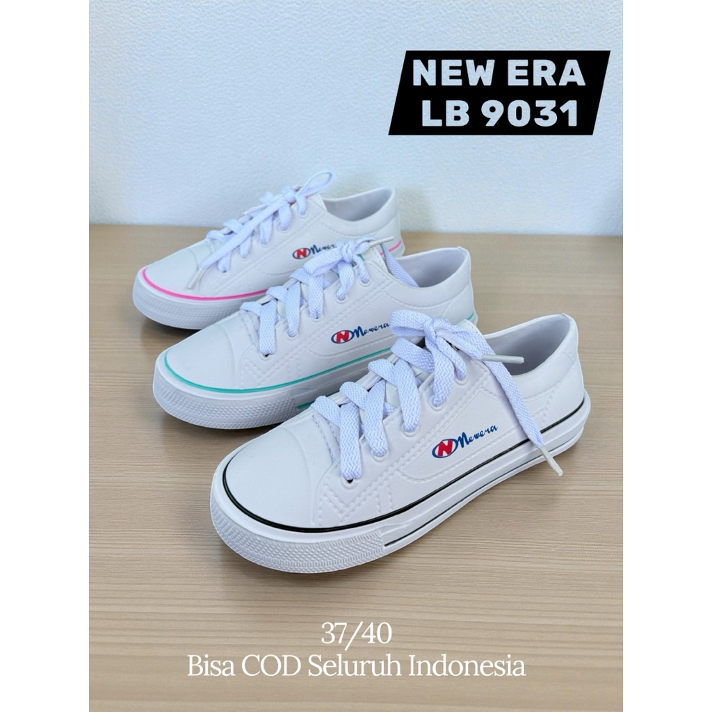 SEPATU KARET NEW ERA PUTIH SEPATU KERJA SEPATU KARET WANITA LB 9031
