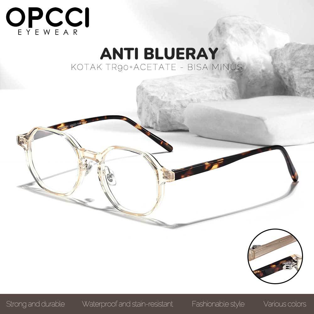 OPCCI Kacamata Antiradiasi Blueray Anti Sinar Gadget Komputer Bahan TR90+Acetate Kokoh Stlyle Fashio