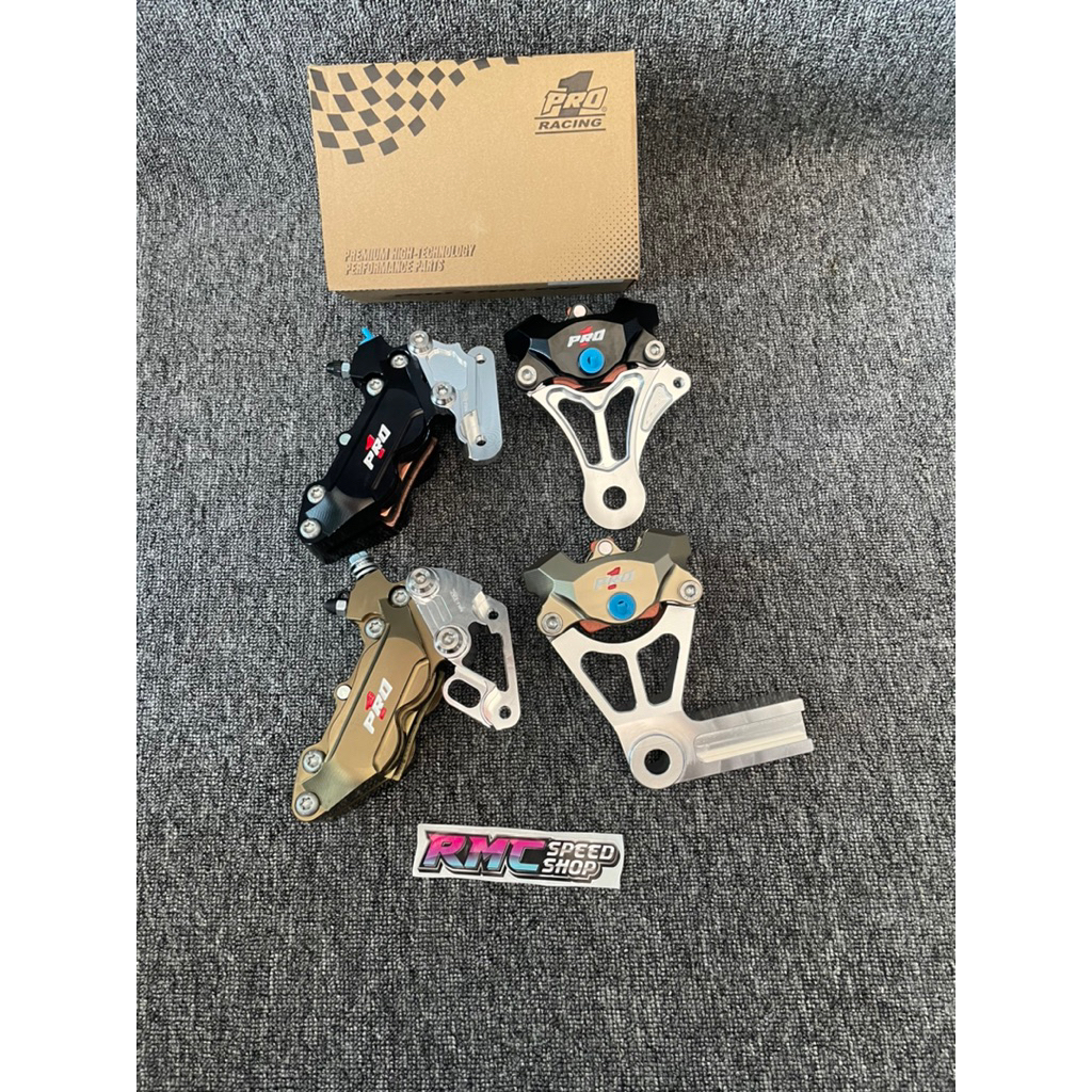 Paket kaliper pro1 racing 4piston axial ninja r ninja ss ninja rr / Paket pengereman kaliper pro1 ra