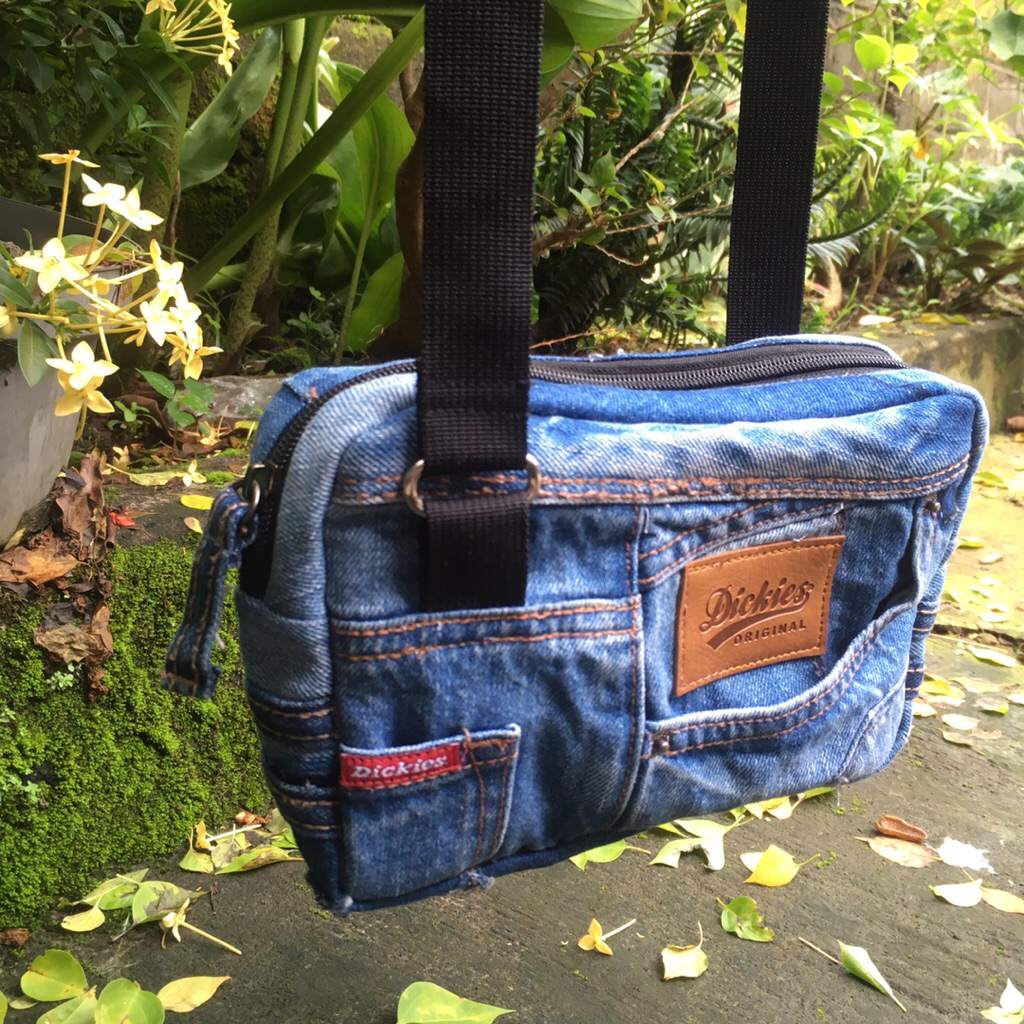 tas sling bag selempang DICKIES jeans upcycle