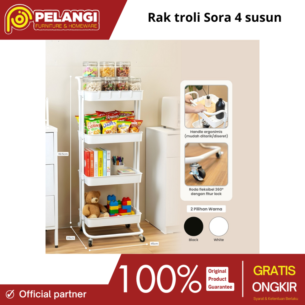 Rak Troli 3 susun l Rak Troli 4 susun l Rak Troli Serbaguna