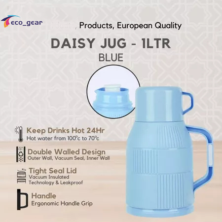 Termos Jug Panas Dingin 24 Jam 1Liter / Thermos with Handle / Termos Air Panas Bayi Buat Susu / Term