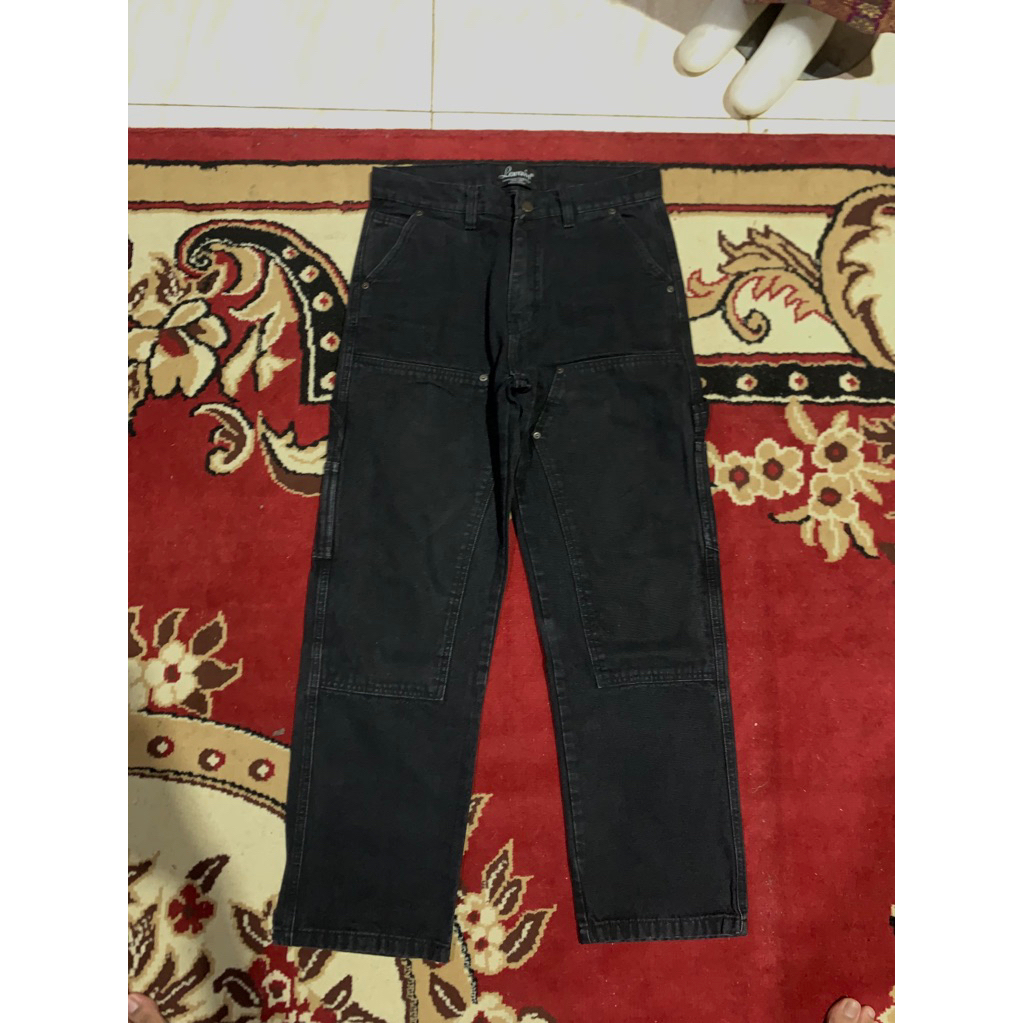 Double knee canvas faded black by Lovain