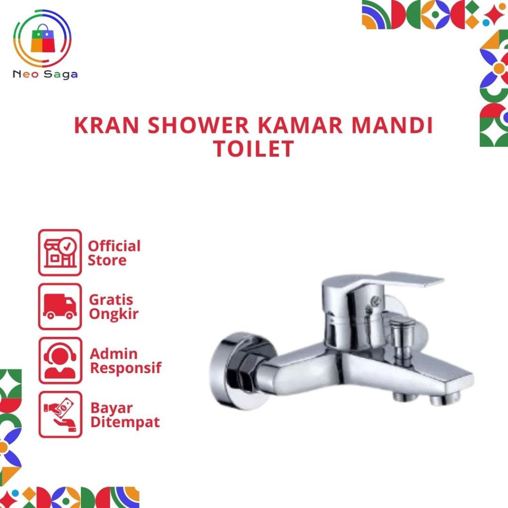 Kran Shower Keran Kamar Mandi toilet Air Panas Dingin Keran 2 Cabang(SHOWER MANDI)